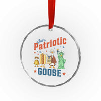 Just A Patriotic Goose Crystal Glass Ornament America 250th Anniversary