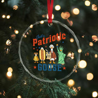 Just A Patriotic Goose Crystal Glass Ornament America 250th Anniversary