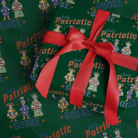 Just A Patriotic Goose Wrapping Paper Roll Funny Freedom Goose Patriotic