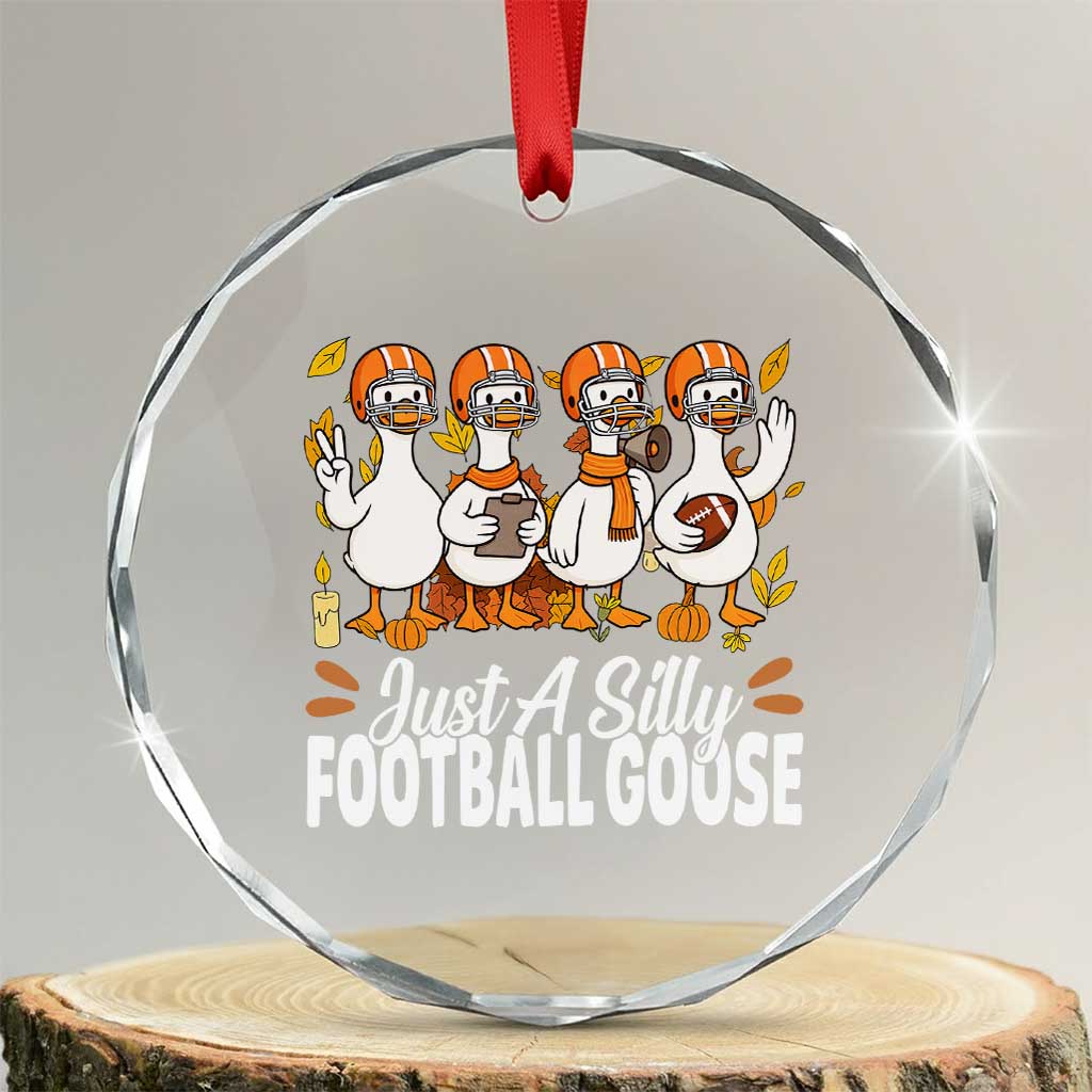 Just A Silly Football Crystal Glass Ornament Animal Sports Fan Gift - Wonder Print Shop