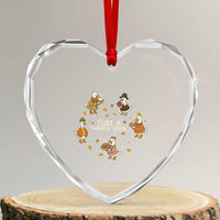 Just A Thankful Goose Heart Crystal Glass Ornament Funny Goose Turkey Thanksgiving Fall Season - Wonder Print Shop