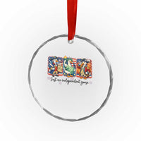 Just An Independent Goose Crystal Glass Ornament Funny Patriotic Goose