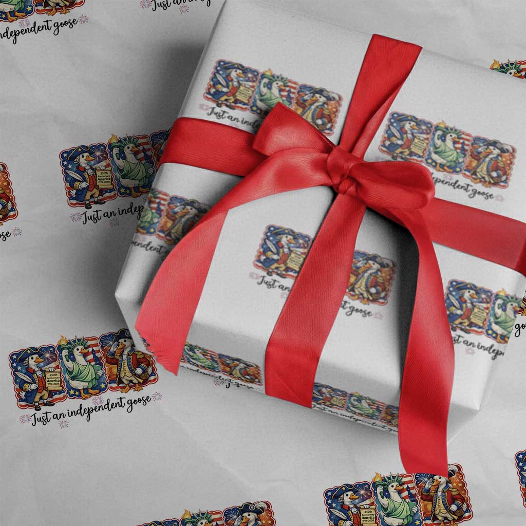Just An Independent Goose Wrapping Paper Roll Funny Patriotic Goose
