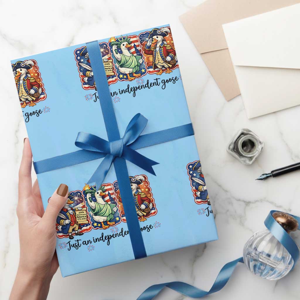 Just An Independent Goose Wrapping Paper Roll Funny Patriotic Goose