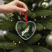 Just An Irish Goose Heart Crystal Glass Ornament Funny St Patricks Day