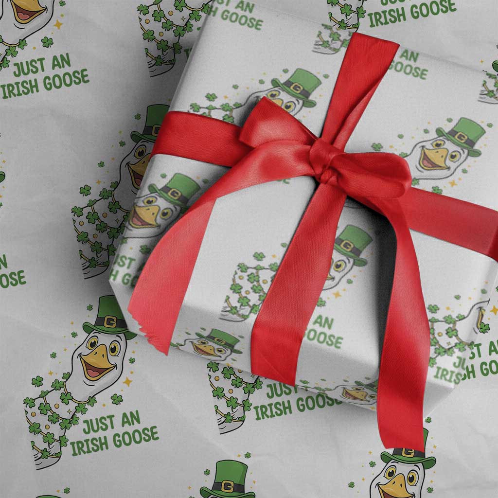 Just An Irish Goose Wrapping Paper Roll Funny St Patricks Day