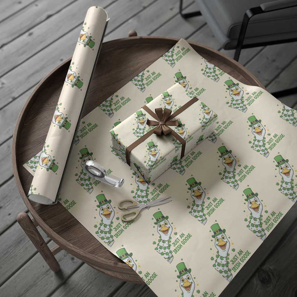 Just An Irish Goose Wrapping Paper Roll Funny St Patricks Day