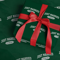 Just Married 30 Years Ago Wrapping Paper Roll 30th Wedding Anniversary Matching