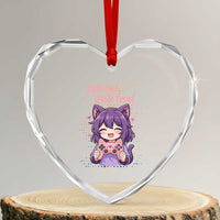 Just One More Game Heart Crystal Glass Ornament Cute Girl Playing Game Humor Gift - Wonder Print Shop