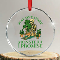 Just One More Monstera Crystal Glass Ornament Skeleton Plant Lover Gift TS12