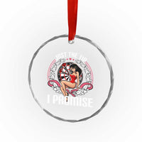 Just The Tip I Promise Crystal Glass Ornament Funny Dart Player Quote For Pub Fans - Wonder Print Shop