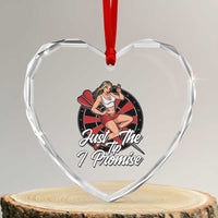 Just The Tip I Promise Heart Crystal Glass Ornament Sexy Pin Up Girl Dartist Gift - Wonder Print Shop