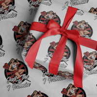 Just The Tip I Promise Wrapping Paper Roll Sexy Pin Up Girl Dartist Gift - Wonder Print Shop