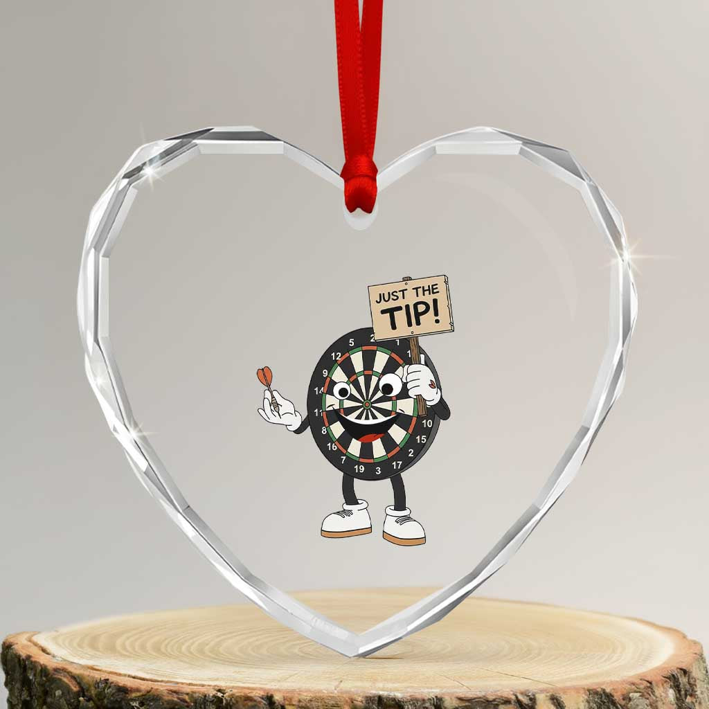 Just The Tip Quote Heart Crystal Glass Ornament Dirty Humor Dartist Gift - Wonder Print Shop
