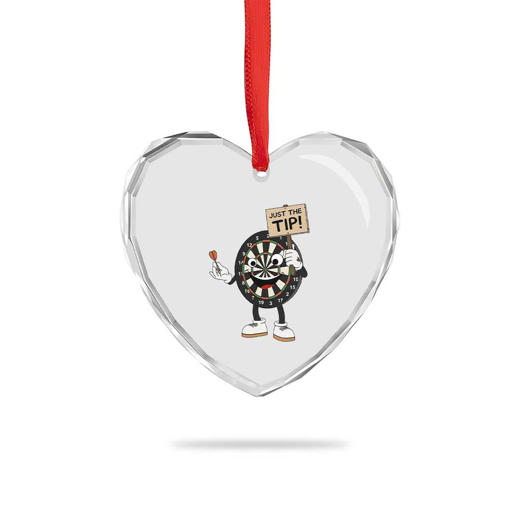 Just The Tip Quote Heart Crystal Glass Ornament Dirty Humor Dartist Gift - Wonder Print Shop