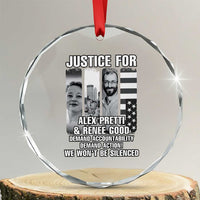 Justice for Alex and Renee Crystal Glass Ornament Anti ICE Immigration Protest Human Rights