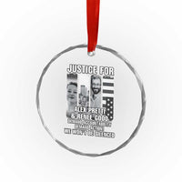 Justice for Alex and Renee Crystal Glass Ornament Anti ICE Immigration Protest Human Rights