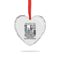 Justice for Alex and Renee Heart Crystal Glass Ornament Anti ICE Immigration Protest Human Rights