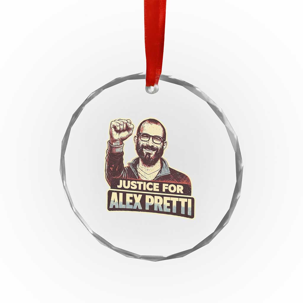 Justice For Alex Crystal Glass Ornament Minneapolis ICU Nurse Hero Support Gift