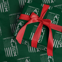 Justice for Alex Pretti American Flag Wrapping Paper Roll Minneapolis Jan 24 2026 Memorial Tribute