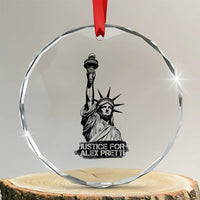 Justice For Alex Pretti Crystal Glass Ornament Statue Of Liberty Support Gift