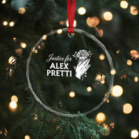 Justice for Alex Pretti Floral Memorial Crystal Glass Ornament Minneapolis Jan 24 2026 Tribute