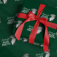 Justice for Alex Pretti Floral Memorial Wrapping Paper Roll Minneapolis Jan 24 2026 Tribute