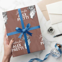 Justice for Alex Pretti Floral Memorial Wrapping Paper Roll Minneapolis Jan 24 2026 Tribute