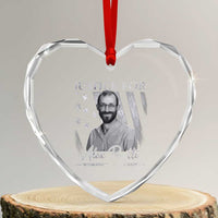 Justice For Alex Pretti Heart Crystal Glass Ornament Minneapolis Tribute 2026 Vintage American Flag
