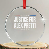 Justice for Alex Pretti Patriotic Crystal Glass Ornament Minneapolis Jan 24 2026 Memorial Tribute