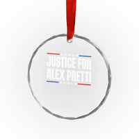 Justice for Alex Pretti Patriotic Crystal Glass Ornament Minneapolis Jan 24 2026 Memorial Tribute