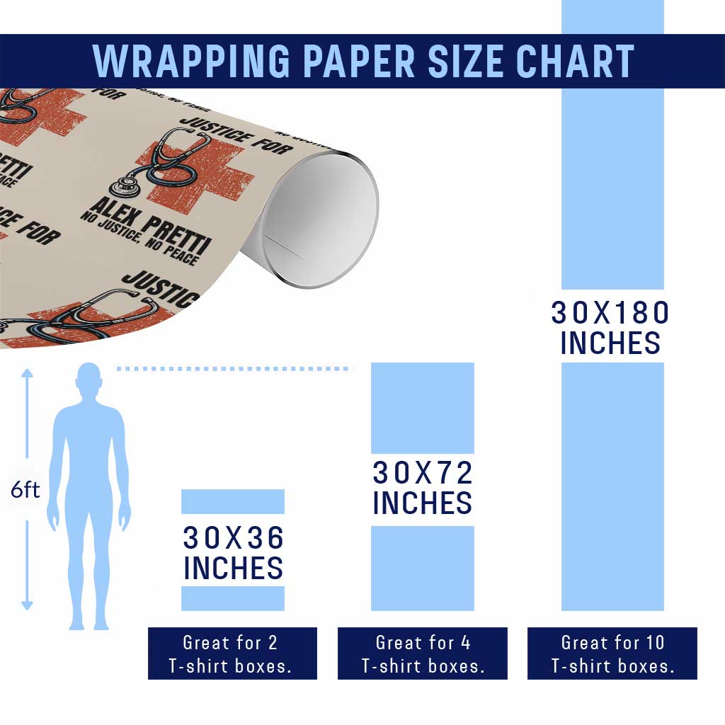 Justice For Alex Pretti Wrapping Paper Roll Minneapolis Support Gift