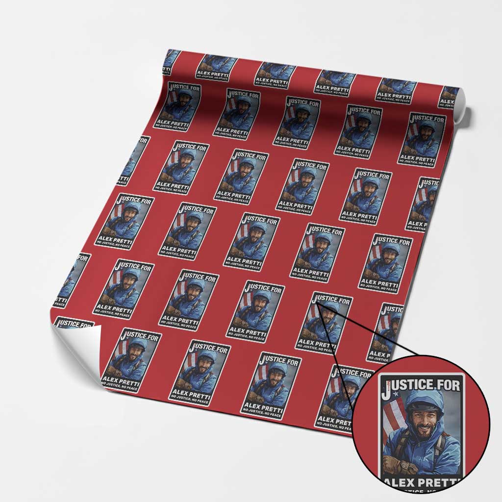 Justice For Alex Pretti Wrapping Paper Roll Minneapolis USA Support Gift