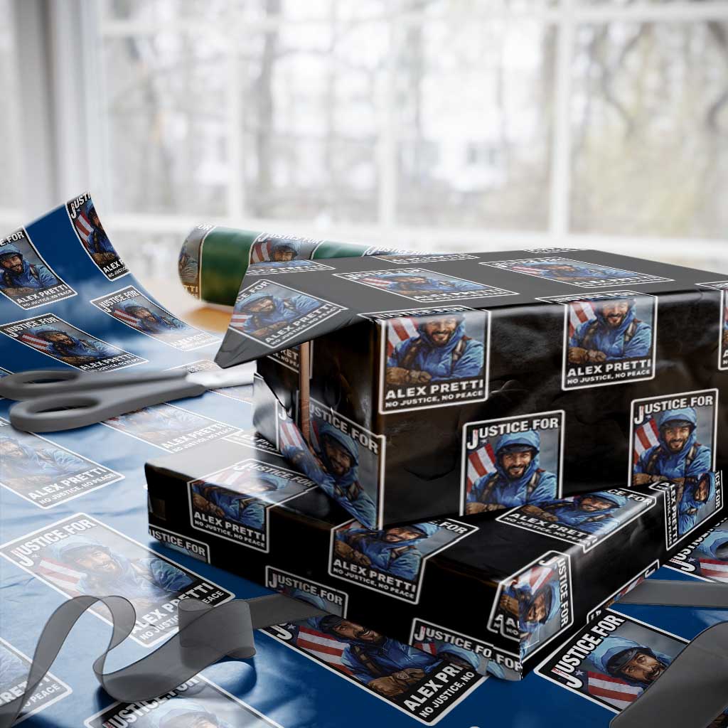 Justice For Alex Pretti Wrapping Paper Roll Minneapolis USA Support Gift