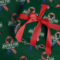 Justice For Charlie Kirk Wrapping Paper Roll Patriotic Tribute Human Rights Activist - Wonder Print Shop