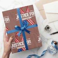 Justice For Charlie Kirk Wrapping Paper Roll Patriotic Tribute Human Rights Activist - Wonder Print Shop