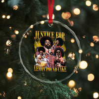 Justice For Lemon Pound Cake Bootleg Graphic Crystal Glass Ornament Retro Rap Free Speech