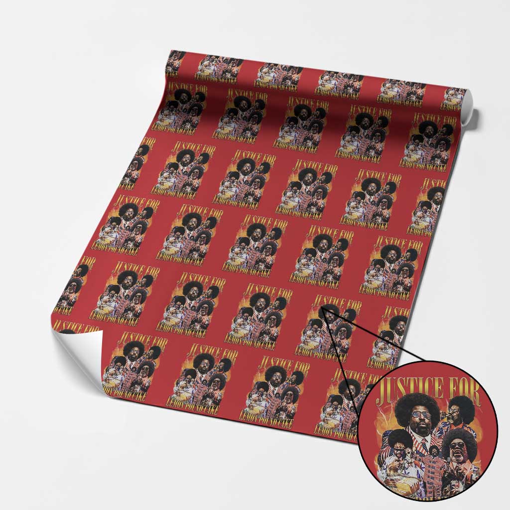 Justice For Lemon Pound Cake Bootleg Graphic Wrapping Paper Roll Retro Rap Free Speech