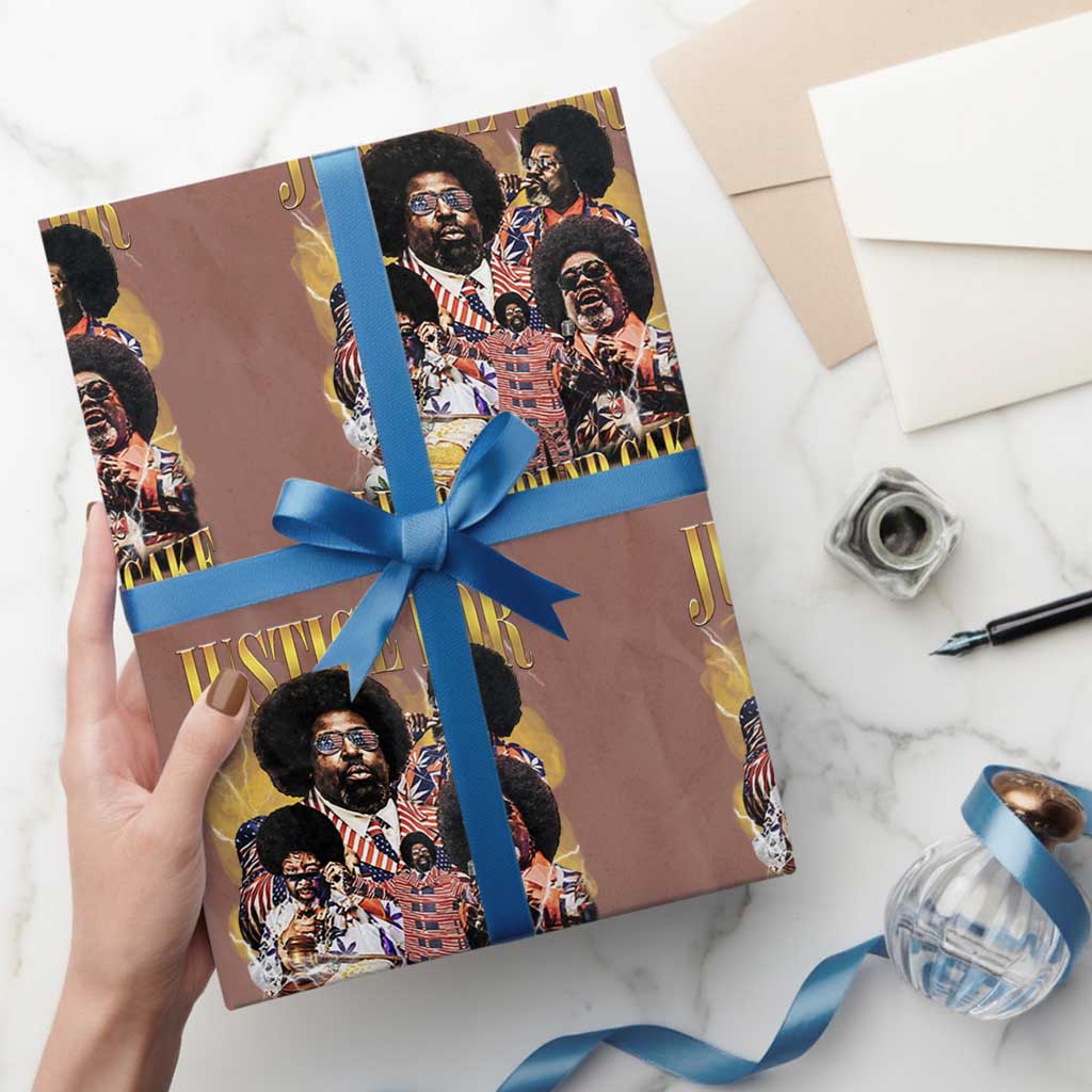 Justice For Lemon Pound Cake Bootleg Graphic Wrapping Paper Roll Retro Rap Free Speech