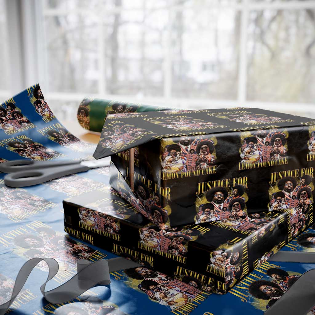 Justice For Lemon Pound Cake Bootleg Graphic Wrapping Paper Roll Retro Rap Free Speech
