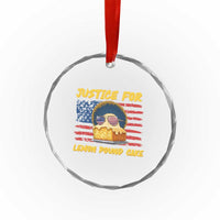 Justice For Lemon Pound Cake Crystal Glass Ornament Funny US Flag Cake Parody Rap Free Speech