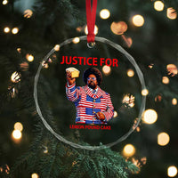 Justice for Lemon Pound Cake Crystal Glass Ornament Funny Viral Edgy Meme Courtroom Parody Rap Fans