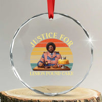 Justice For Lemon Pound Cake Crystal Glass Ornament Retro Rap Free Speech