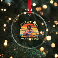 Justice For Lemon Pound Cake Crystal Glass Ornament Retro Rap Free Speech