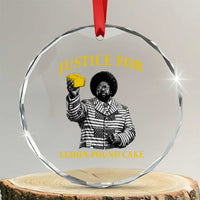 Justice For Lemon Pound Cake Crystal Glass Ornament Vintage Rap Free Speech