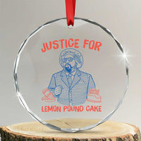 Justice For Lemon Pound Cake Crystal Glass Ornament Viral Trend Free Speech