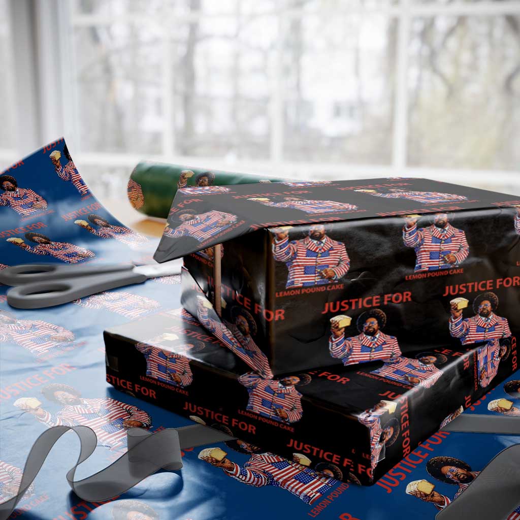 Justice for Lemon Pound Cake Wrapping Paper Roll Funny Viral Edgy Meme Courtroom Parody Rap Fans