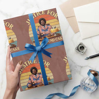 Justice For Lemon Pound Cake Wrapping Paper Roll Retro Rap Free Speech