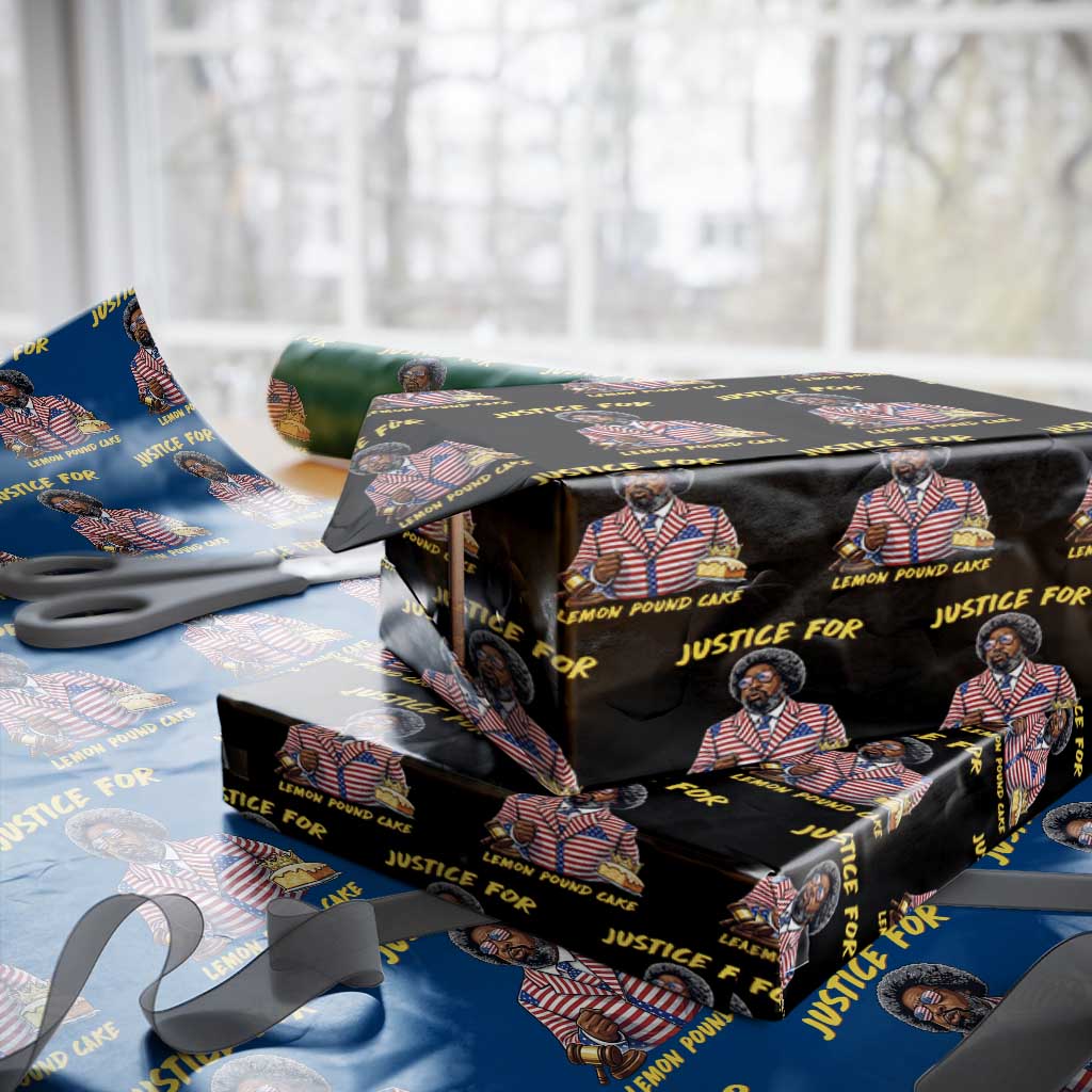 Justice for Lemon Pound Cake Funny Viral  Meme Wrapping Paper Roll Edgy Hip Hop Humor Parody Gift for Rap Fans