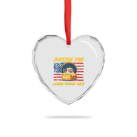 Justice For Lemon Pound Cake Heart Crystal Glass Ornament Funny US Flag Cake Parody Rap Free Speech